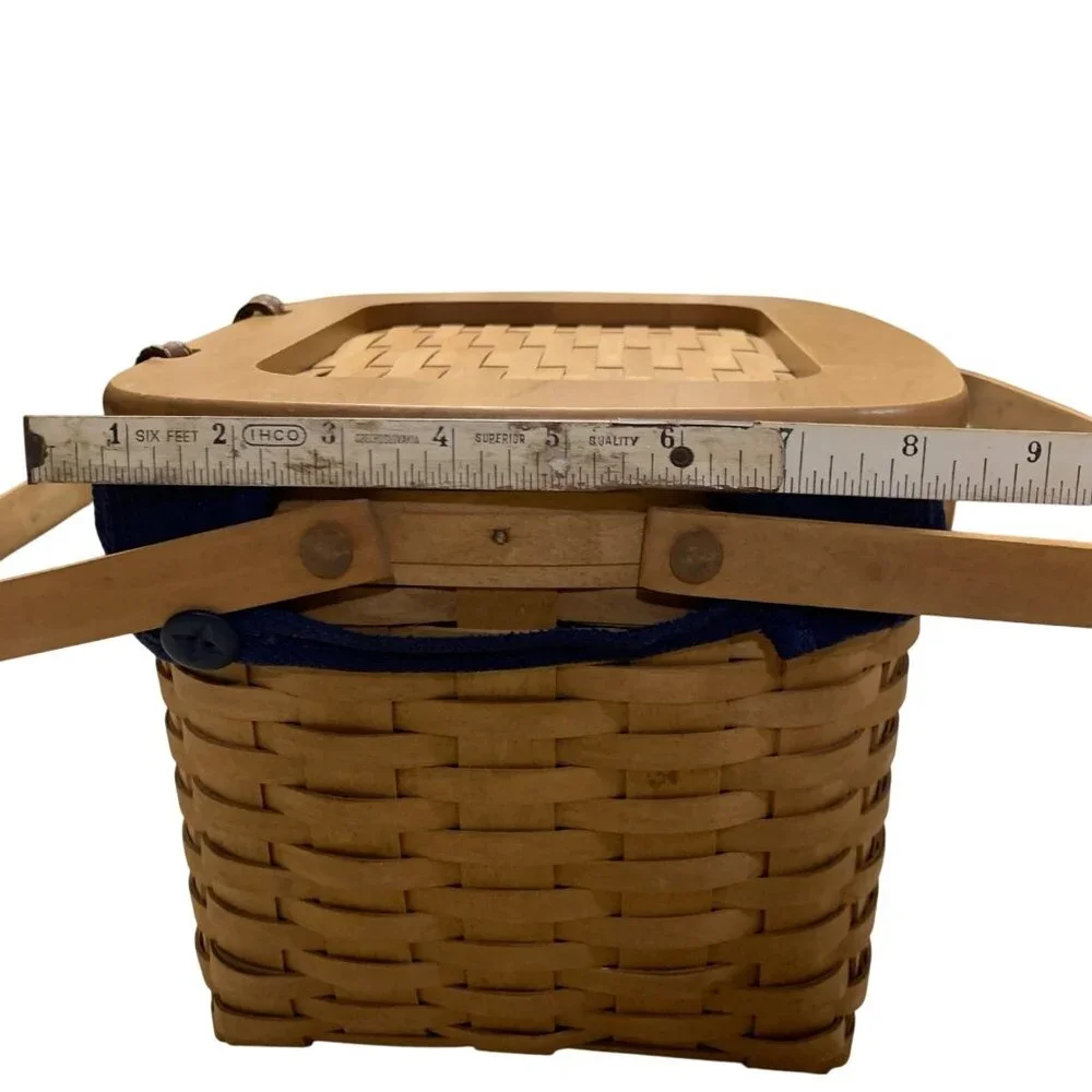 Longaberger 2002 Weekender Basket Blue Fabric Liner, Protector‎ & Insert